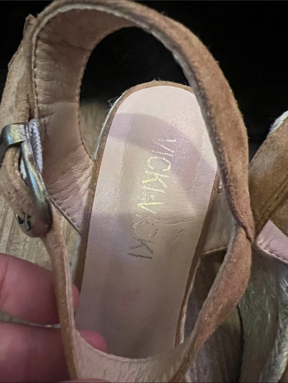 Lot of 2 pairs 7.5 women’s wedges brown nude Vicki-Vicki BP